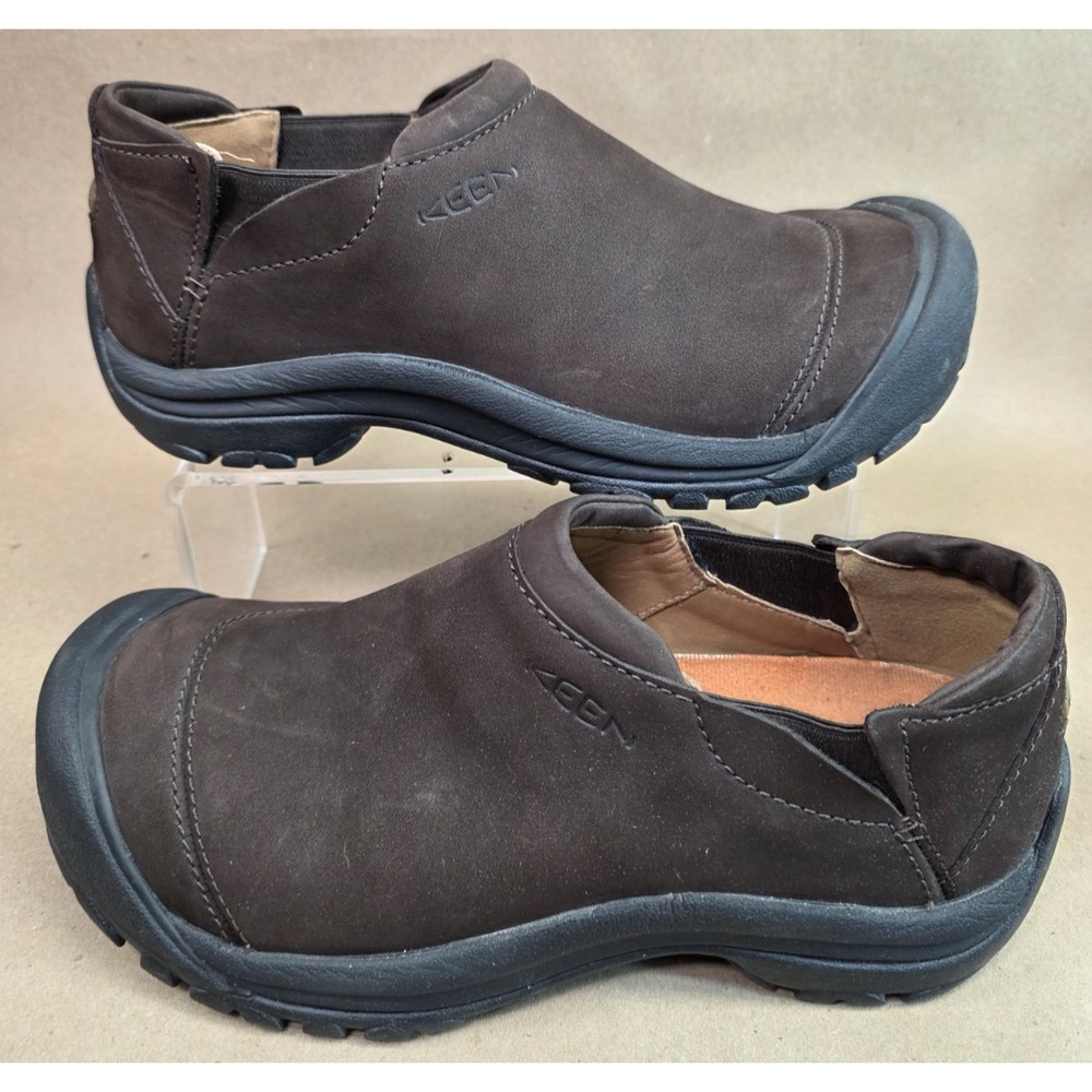 KEEN Ashland (Sz 8) Brown Leather Slip On Shoes Mens